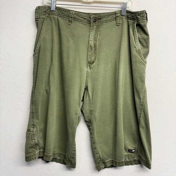Prana XL Green Shorts Cotton Stretch Distressed 36 - Picture 1 of 8